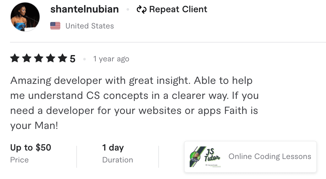 Review 3 from clients for faith olubummo